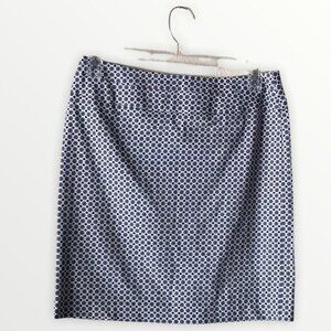Donna Ricco Black & White Geometric Print Skirt